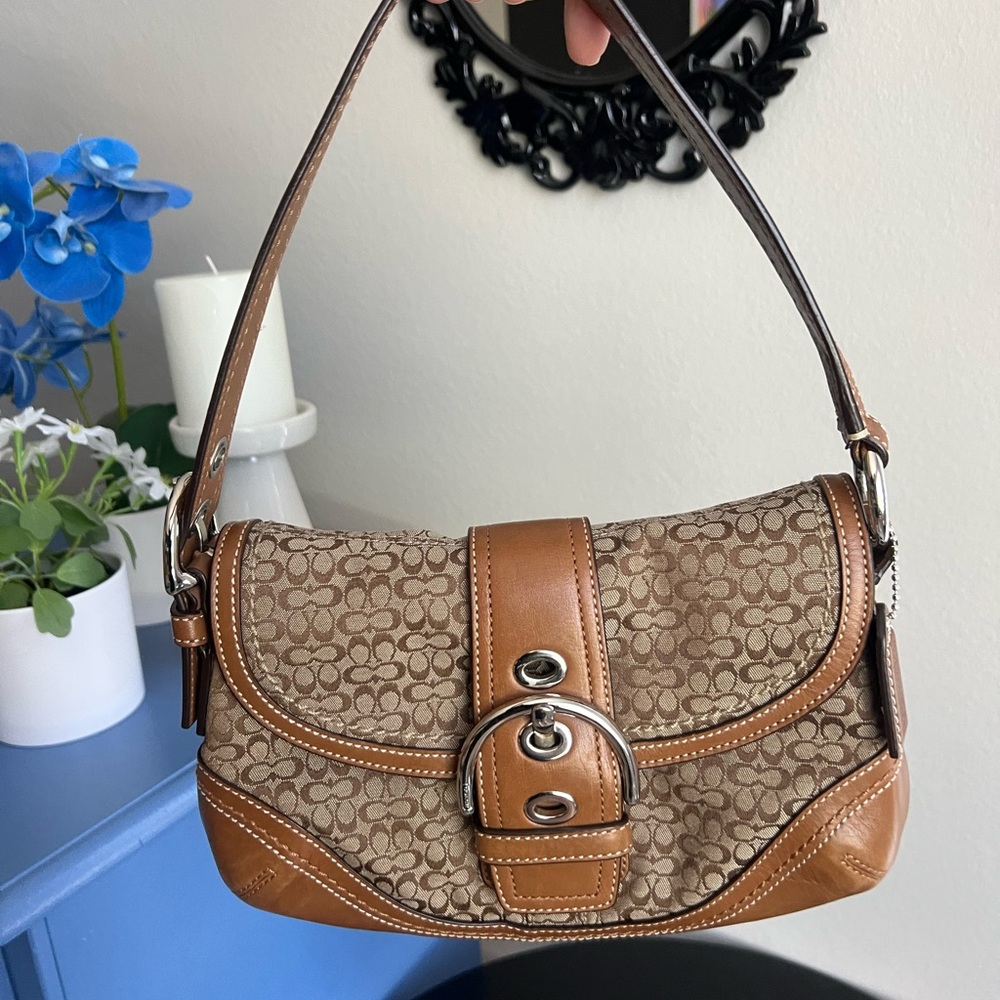 Coach Small Tan Canvas Soho A0878-F10925 - Picture 7 of 9